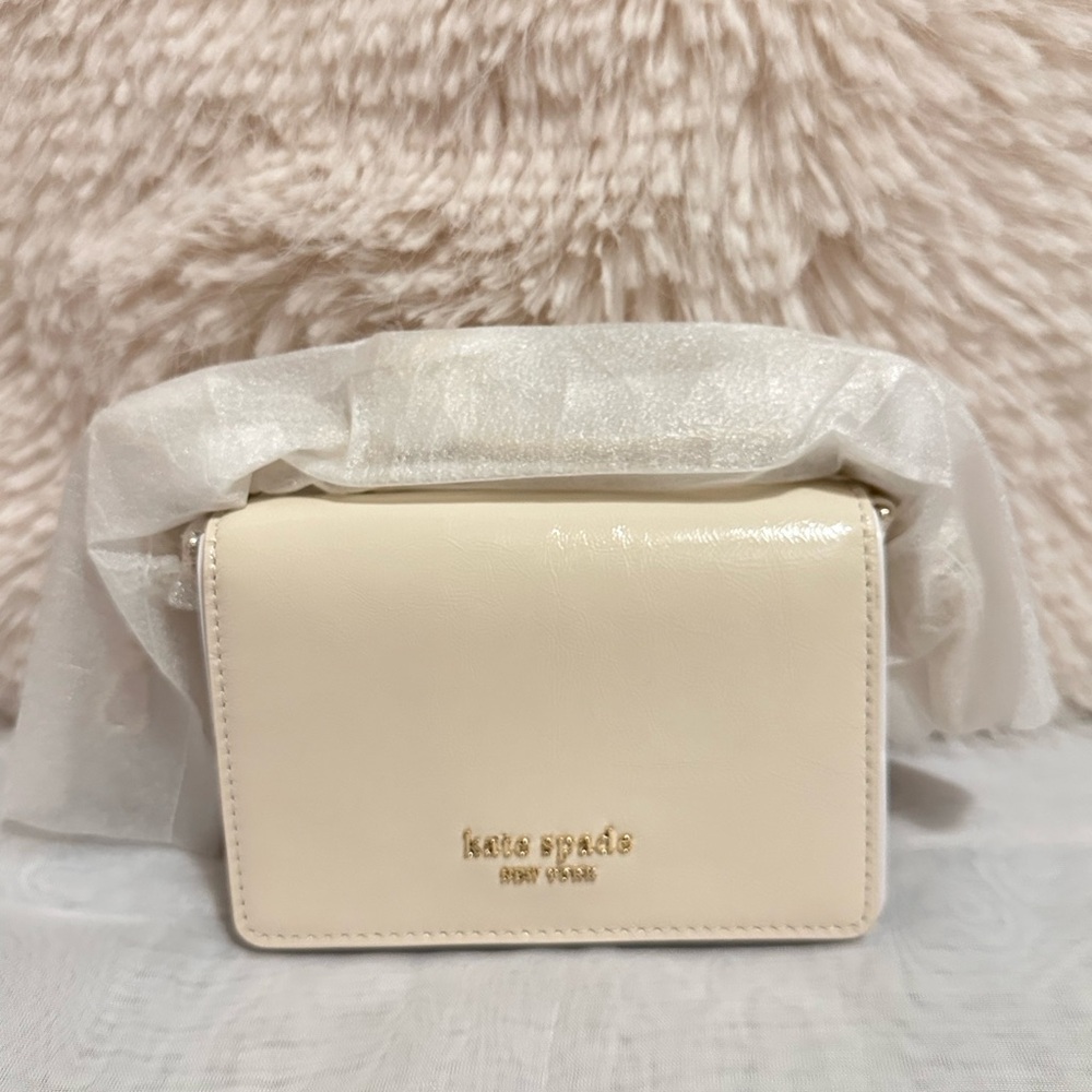Kate Spade Natasha Patent Rose Strap Mini Bag